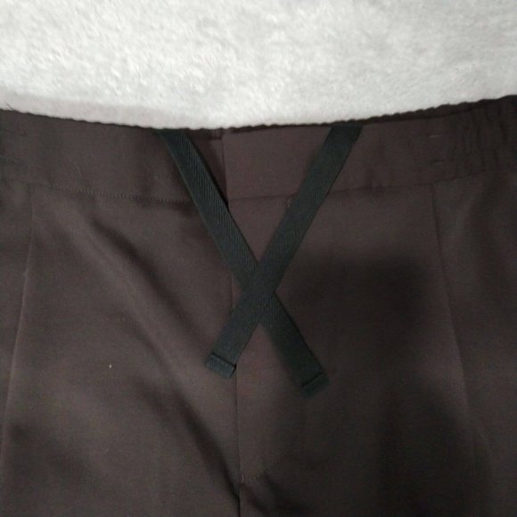 Reiss Trousers Mens 34 (34x28) Dark Aubergine Wool Nakata Drawstring Relaxed - Picture 15 of 16